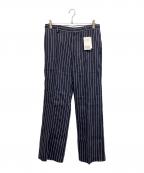 SCENTOFセントオブ）の古着「リネンストライプパンツ」｜ネイビー