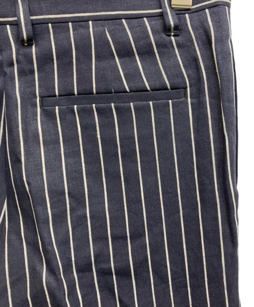 SCENTOF（セントオブ）SCENTOF (セントオブ) リネンストライプパンツ ネイビー サイズ:38 未使用品の古着・服飾アイテム
