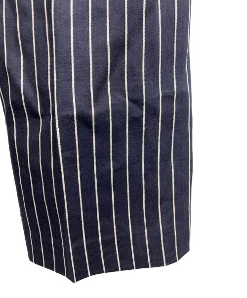 SCENTOF（セントオブ）SCENTOF (セントオブ) リネンストライプパンツ ネイビー サイズ:38 未使用品の古着・服飾アイテム