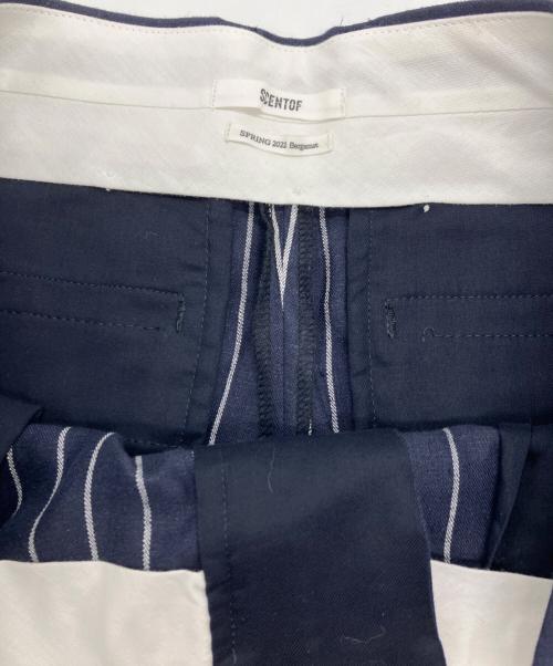SCENTOF（セントオブ）SCENTOF (セントオブ) リネンストライプパンツ ネイビー サイズ:38 未使用品の古着・服飾アイテム