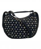 JIMMY CHOOジミーチュウ）の古着「ステラ 2WAY スタッズ ショルダーバッグ」｜ブラック×ネイビー