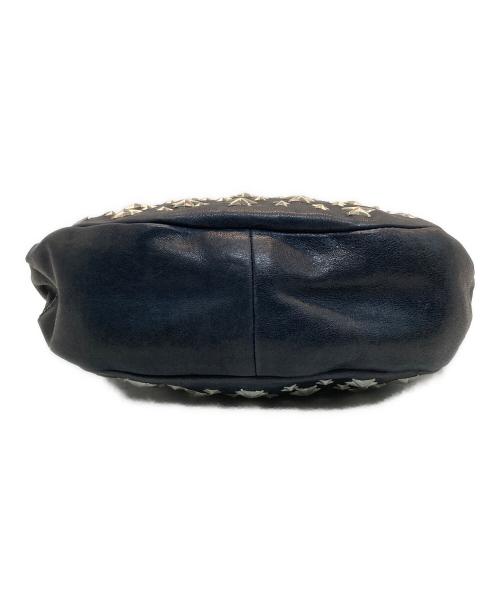 JIMMY CHOO（ジミーチュウ）JIMMY CHOO (ジミーチュウ) ステラ 2WAY スタッズ ショルダーバッグ ブラック×ネイビーの古着・服飾アイテム