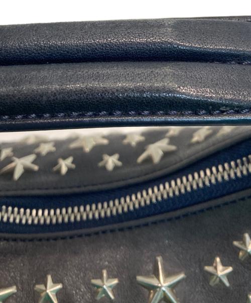JIMMY CHOO（ジミーチュウ）JIMMY CHOO (ジミーチュウ) ステラ 2WAY スタッズ ショルダーバッグ ブラック×ネイビーの古着・服飾アイテム
