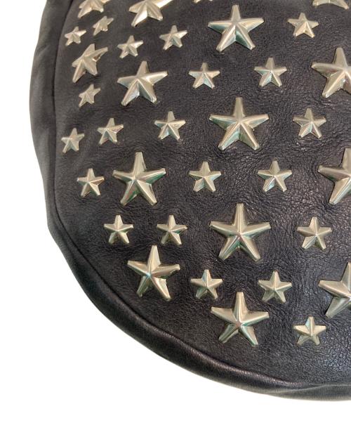 JIMMY CHOO（ジミーチュウ）JIMMY CHOO (ジミーチュウ) ステラ 2WAY スタッズ ショルダーバッグ ブラック×ネイビーの古着・服飾アイテム