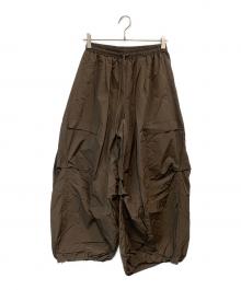 Snidel（スナイデル）の古着「ワイドデザインパンツ」｜ブラウン