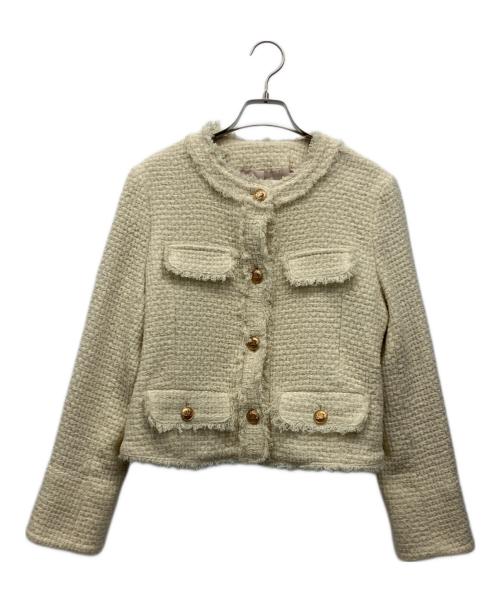 HER LIP TO（ハーリップトゥ）Her lip to (ハーリップトゥ) Grace Tweed Jacket アイボリー サイズ:Mの古着・服飾アイテム