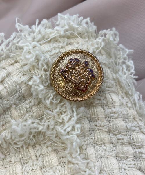 HER LIP TO（ハーリップトゥ）Her lip to (ハーリップトゥ) Grace Tweed Jacket アイボリー サイズ:Mの古着・服飾アイテム