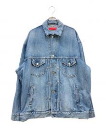RED CARD×FRAY ID（レッドカード×フレイ アイディー）の古着「ルーズデニムジャケット」｜インディゴ