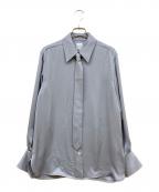 PAUL SMITHポールスミス）の古着「サテンネクタイシャツ」｜グレー