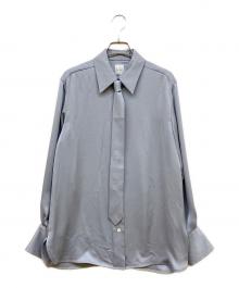 PAUL SMITH（ポールスミス）の古着「サテンネクタイシャツ」｜グレー
