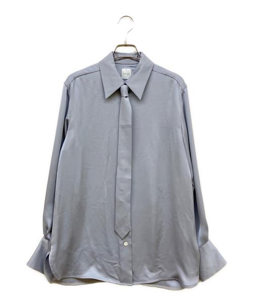 PAUL SMITH（ポールスミス）PAUL SMITH (ポールスミス) サテンネクタイシャツ グレー サイズ:40の古着・服飾アイテム