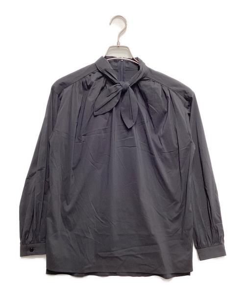 MACKINTOSH（マッキントッシュ）MACKINTOSH (マッキントッシュ) フィルコットンナイロンボウタイブラウス グレー サイズ:38の古着・服飾アイテム
