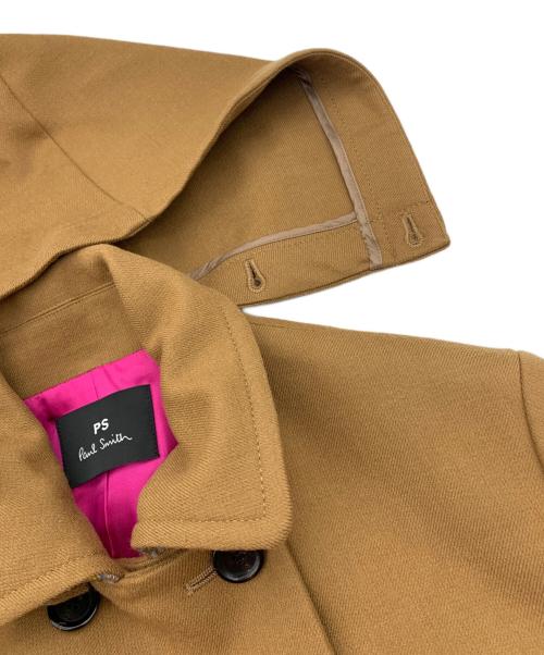 PS Paul Smith（ＰＳポールスミス）PS Paul Smith (ＰＳポールスミス) ウールカルゼフード付きコート ブラウン サイズ:40の古着・服飾アイテム