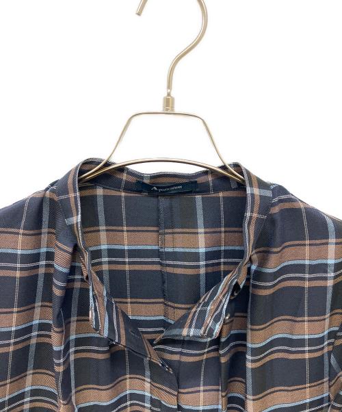 Aquascutum（アクアスキュータム）Aquascutum (アクアスキュータム) タータンクラブチェックシャツドレス ネイビー サイズ:8の古着・服飾アイテム
