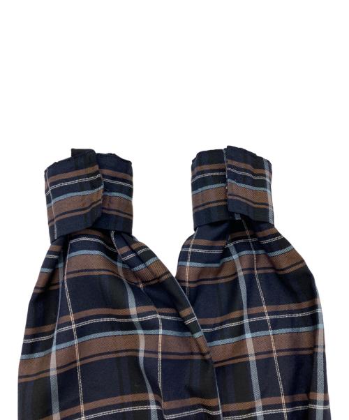 Aquascutum（アクアスキュータム）Aquascutum (アクアスキュータム) タータンクラブチェックシャツドレス ネイビー サイズ:8の古着・服飾アイテム