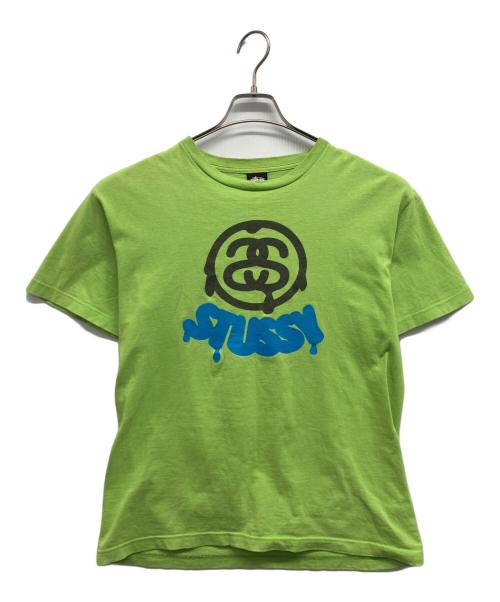 stussy（ステューシー）stussy (ステューシー) リンクロゴTシャツ グリーン サイズ:Mの古着・服飾アイテム