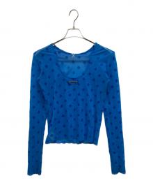 PRANK PROJECT（プランクプロジェクト）の古着「フロッキーモノグラムシアートップ」｜ブルー