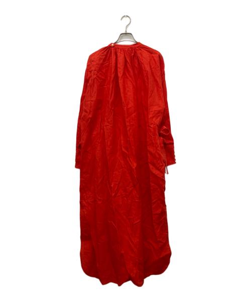 JUN MIKAMI（ジュン ミカミ）JUN MIKAMI (ジュン ミカミ) リネンカシュクールワンピース レッド サイズ:Freeの古着・服飾アイテム
