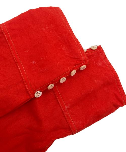 JUN MIKAMI（ジュン ミカミ）JUN MIKAMI (ジュン ミカミ) リネンカシュクールワンピース レッド サイズ:Freeの古着・服飾アイテム