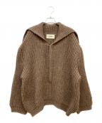 JUN MIKAMIジュン ミカミ）の古着「ハンドニット プルオーバー セーラーカラー」｜ブラウン