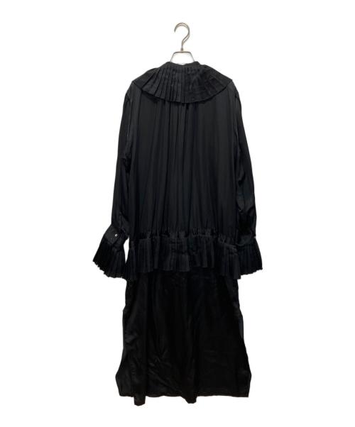 JUN MIKAMI（ジュン ミカミ）JUN MIKAMI (ジュン ミカミ) コットンシルクフリルワンピース ブラック サイズ:Freeの古着・服飾アイテム
