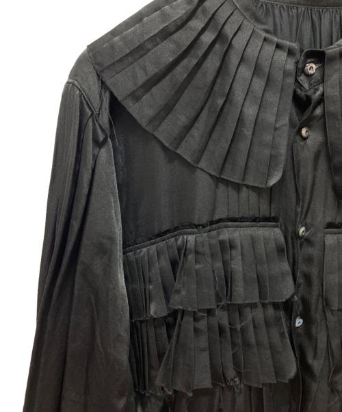 JUN MIKAMI（ジュン ミカミ）JUN MIKAMI (ジュン ミカミ) コットンシルクフリルワンピース ブラック サイズ:Freeの古着・服飾アイテム