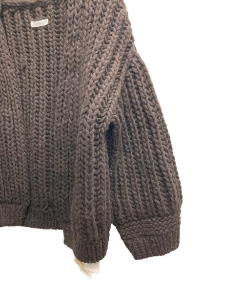CASA FLINE（カーサフライン）CASA FLINE (カーサフライン) ローゲージハンドニットカーディガン ブラウン サイズ:Fの古着・服飾アイテム