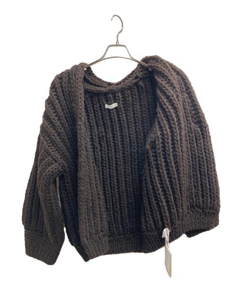 CASA FLINE（カーサフライン）CASA FLINE (カーサフライン) ローゲージハンドニットカーディガン ブラウン サイズ:Fの古着・服飾アイテム