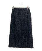 Spick and Spanスピックアンドスパン）の古着「シフォン刺繍タイトスカート」｜ブラック