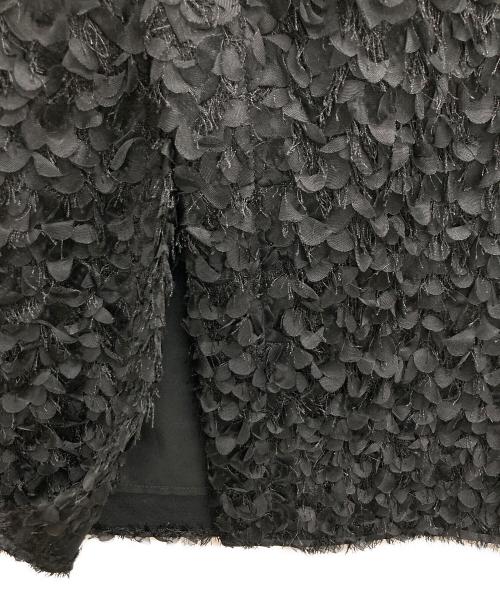 Spick and Span（スピックアンドスパン）Spick and Span (スピックアンドスパン) シフォン刺繍タイトスカート ブラック サイズ:36の古着・服飾アイテム