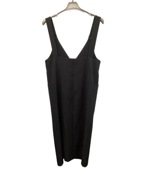 Spick and Span（スピックアンドスパン）Spick and Span (スピックアンドスパン) バックル付きダブルクロスジャンスカ ブラック サイズ:38の古着・服飾アイテム