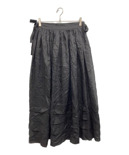 Madder Madder（マダマダ）MADDER MADDER (マダマダ) TUCK VEIL-TUNIC-SKIRT ブラック サイズ:Freeの古着・服飾アイテム