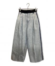 Adam et Rope（アダム エ ロペ）の古着「ドレスデニムパンツ」｜ライトブルー