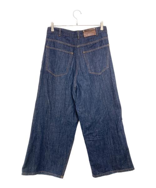 DRIES VAN NOTEN（ドリスヴァンノッテン）DRIES VAN NOTEN (ドリスヴァンノッテン) タックワイドデニムパンツ インディゴ サイズ:36の古着・服飾アイテム