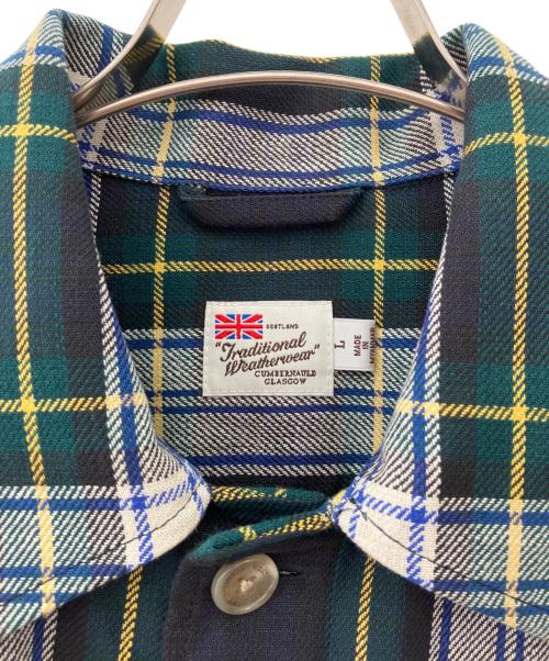 Traditional Weatherwear（トラディショナルウェザーウェア）Traditional Weatherwear (トラディショナルウェザーウェア) SOUTHWARK シャツジャケット グリーン サイズ:Lの古着・服飾アイテム