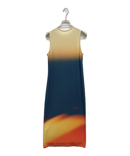 ISSEY MIYAKE（イッセイミヤケ）ISSEY MIYAKE (イッセイミヤケ) LIGHT LEAK ノースリーブワンピース イエロー サイズ:2の古着・服飾アイテム