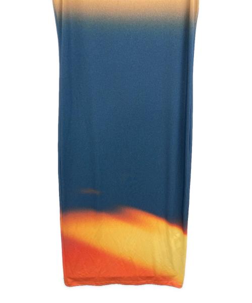 ISSEY MIYAKE（イッセイミヤケ）ISSEY MIYAKE (イッセイミヤケ) LIGHT LEAK ノースリーブワンピース イエロー サイズ:2の古着・服飾アイテム