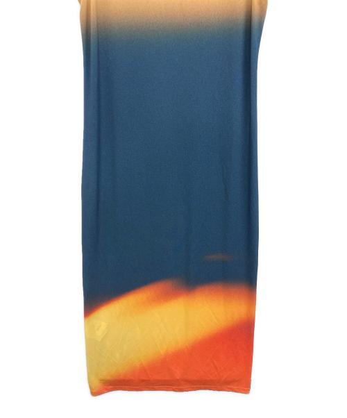 ISSEY MIYAKE（イッセイミヤケ）ISSEY MIYAKE (イッセイミヤケ) LIGHT LEAK ノースリーブワンピース イエロー サイズ:2の古着・服飾アイテム