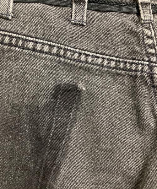 MAISON EUREKA（メゾンエウレカ）MAISON EUREKA (メゾンエウレカ) ブラックデニムパンツ ラップパンツ　日本製 ブラック サイズ:Mの古着・服飾アイテム