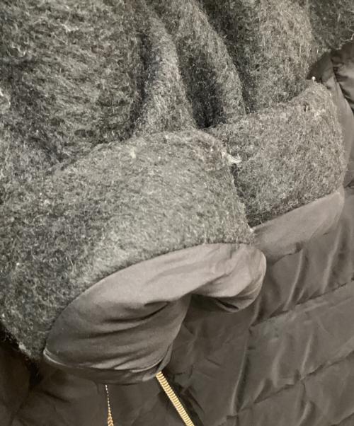 HERNO（ヘルノ）HERNO (ヘルノ) ネックウォーマー付きウール切替ノーカラーダウンコート ブラック サイズ:40の古着・服飾アイテム