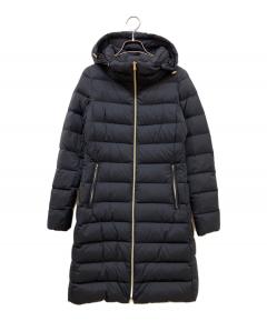 【良品】HERNO　ヘルノ　切替ダウンコート　40 ネックウォーマー付属 HERNO ヘルノ 切り替え ダウンコート ネックウォーマー付 ブラック 40
