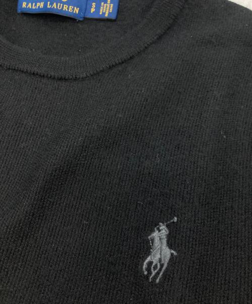 POLO RALPH LAUREN（ポロ・ラルフローレン）POLO RALPH LAUREN (ポロ・ラルフローレン) シルクカシミヤ混ニット ブラック サイズ:Sの古着・服飾アイテム