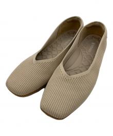 VIVAIA（ビバイア）の古着「スクエアトゥニットパンプス」｜ベージュ