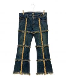 L.G.B（ルグランブルー）の古着「フリンジフレアデニムパンツ」｜インディゴ