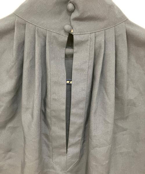 Mame Kurogouchi（マメクロゴウチ）Mame Kurogouchi (マメクロゴウチ) Floral Embroidery High Neck Blouse ネイビー サイズ:２の古着・服飾アイテム