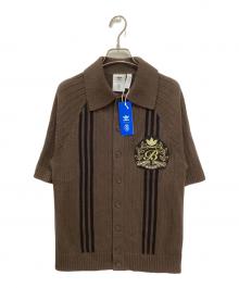 adidas×Blondey Ferrero（アディダス×ブロンディ）の古着「S/Sニットカーディガン」｜ブラウン