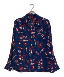 N.HOOLYWOOD（エヌ ハリウッド）の古着「OPEN COLLAR SHIRT」｜ネイビー