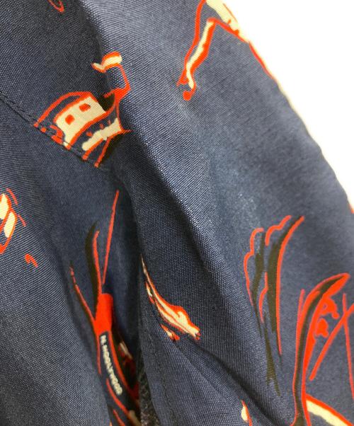 N.HOOLYWOOD（エヌ ハリウッド）N.HOOLYWOOD (エヌ ハリウッド) OPEN COLLAR SHIRT ネイビー サイズ:36の古着・服飾アイテム