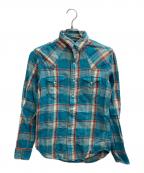 RRLダブルアールエル）の古着「ウエスタンシャツ」｜ブルー