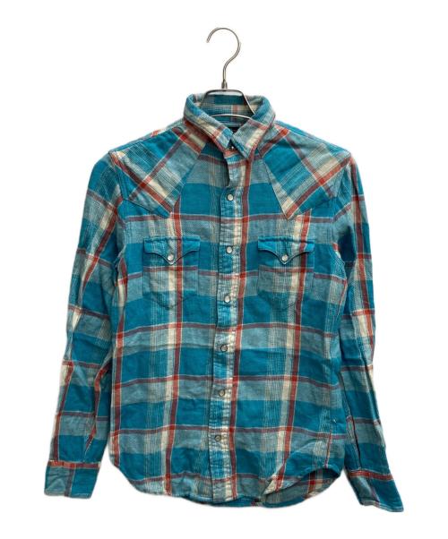 RRL（ダブルアールエル）RRL (ダブルアールエル) ウエスタンシャツ ブルー サイズ:XSの古着・服飾アイテム
